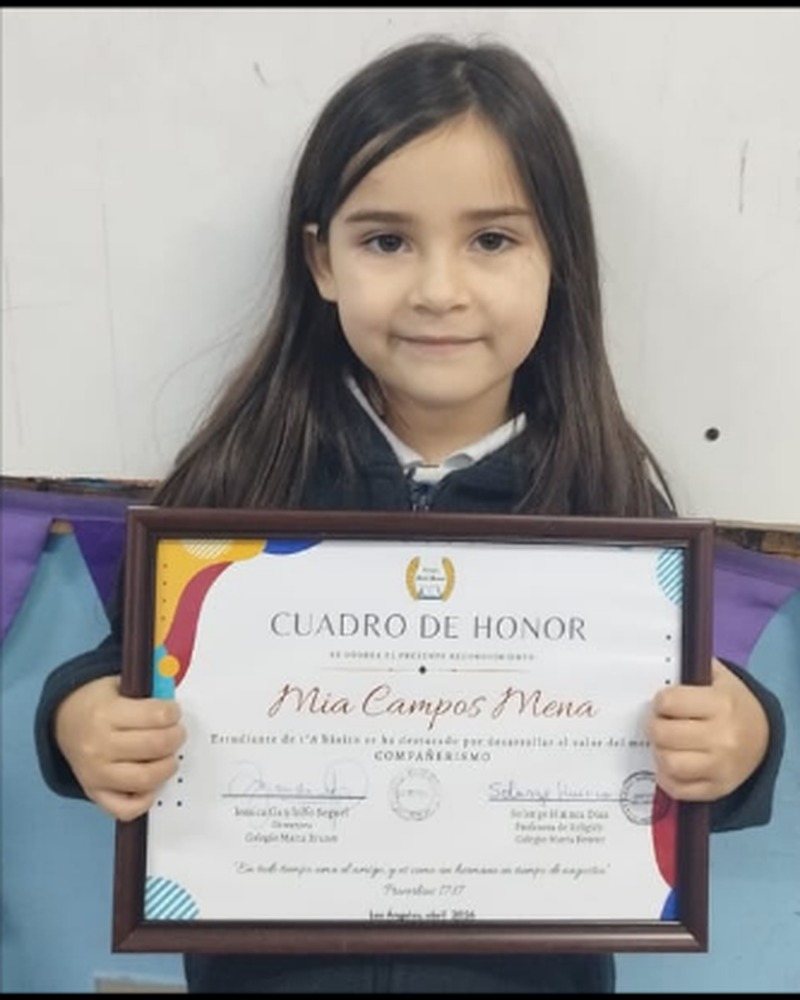 MIA DENISSE CAMPOS MENA - 1° Básico A